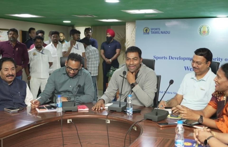 தமிழ்நாடு விளையாட்டுத் துறை மேம்பாடு மற்றும் எதிர்காலத் திட்டங்கள் அமைச்சர் ஆதவ் அர்ஜுனா
